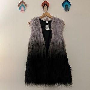 Aeropostale ombré fur vest